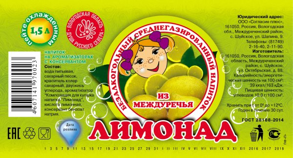 Этикетки продуктов