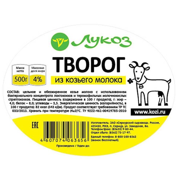 Этикетки продуктов питания