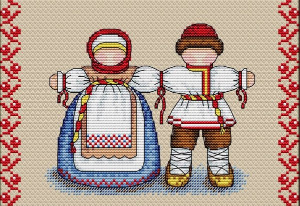 Славянский оберег неразлучники вышивка