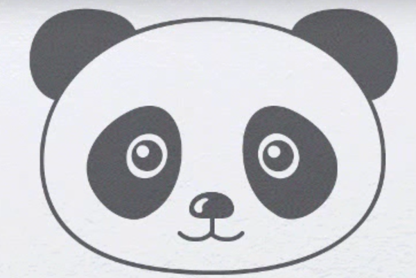 Мордочка для рисования пандочки