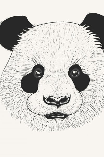 Морда панды арт