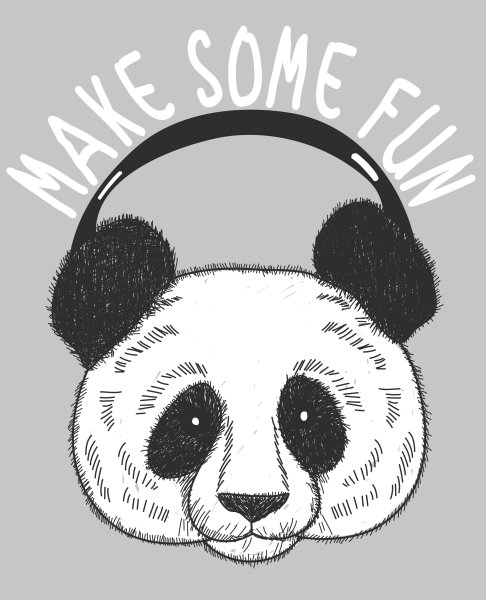 Голова панды вектор