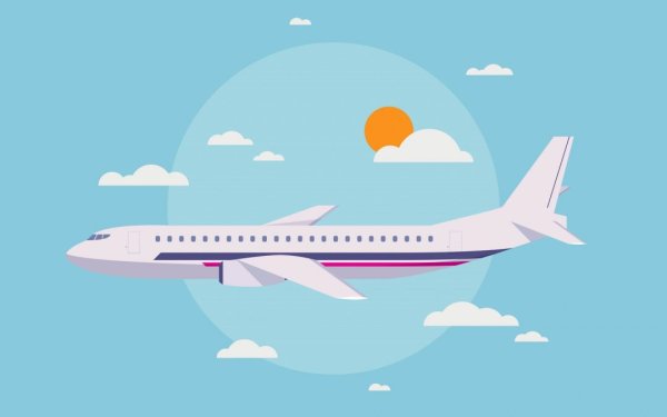 Самолет без фона