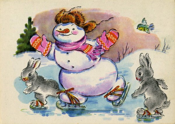 Советские новогодние открытки