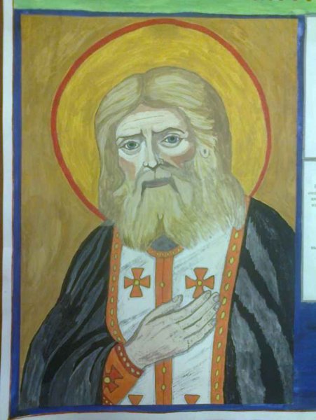 Серафим Саровский икона прорись
