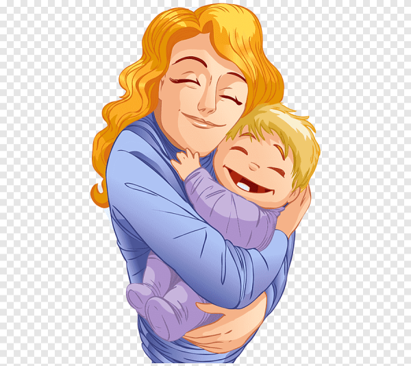 Мать обнимает ребенка