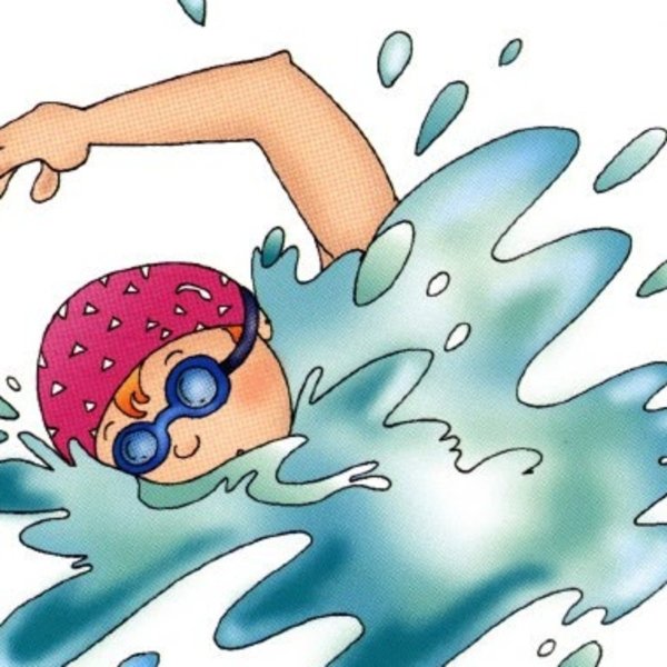 Раскраска плавание в бассейне