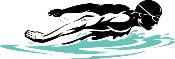 Пловец рисунок