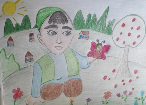 Иллюстрация к стихотворению наша семья Тукай