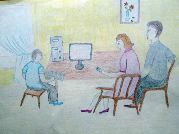 Рисунок на тему бытовой Жанр