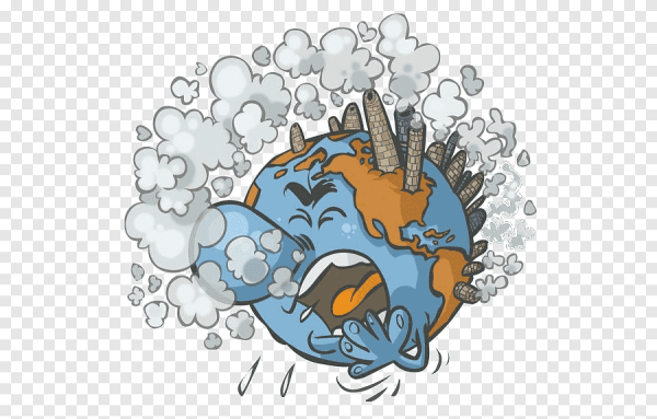 Загрязнения атмосфера на прозрачном фоне