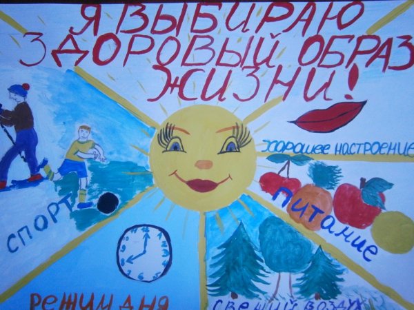 Плакат здоровый образ жизни