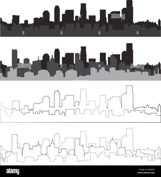 Контур города линия