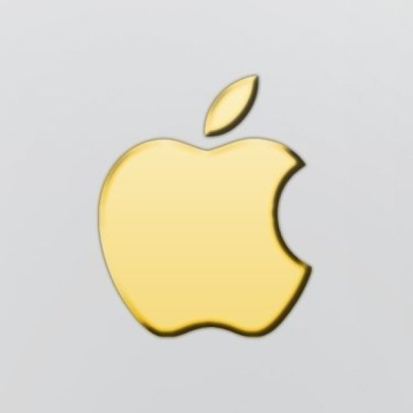 Значок айфона золотой