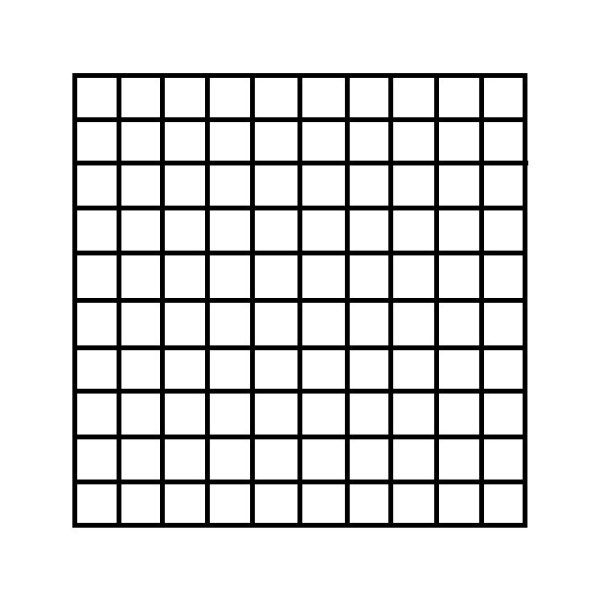 Палетка для математики 10х10 см