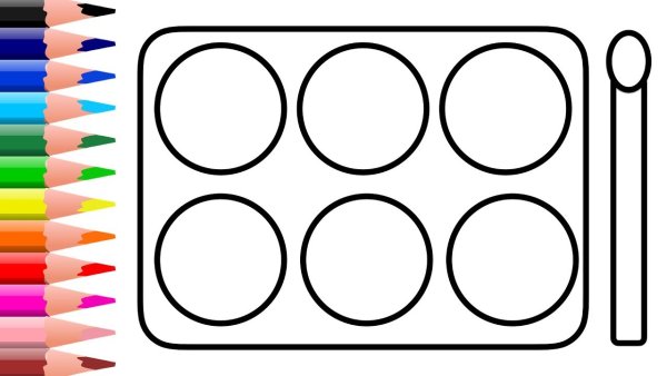 Палетка теней раскраска