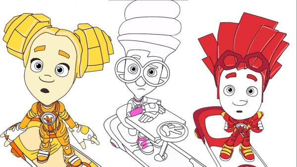 Фиксики Симка Нолик Папус и Мася