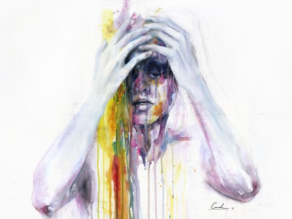 Эмоции акварель