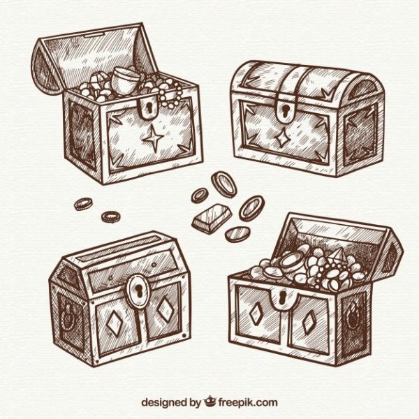 Тату сундук с сокровищами