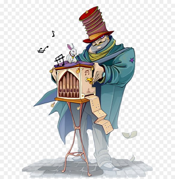 Шарманщик рисунок