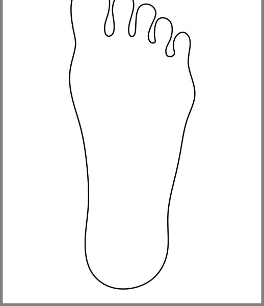 Трафарет ступни