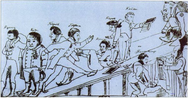 Карикатуры Пушкина Царскосельского лицея