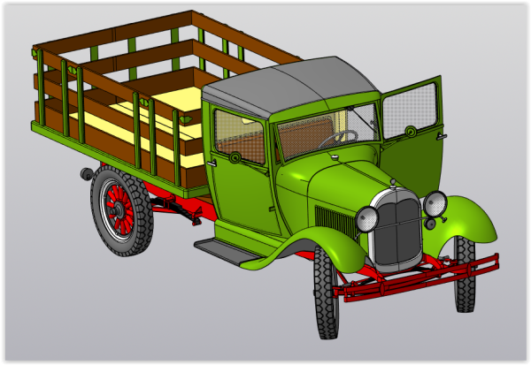 Полуторка автомобиль ГАЗ АА рисунок