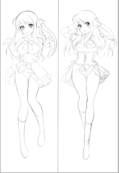 Дакимакура позы для рисования