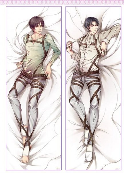 Дакимакура Леви и Эрен