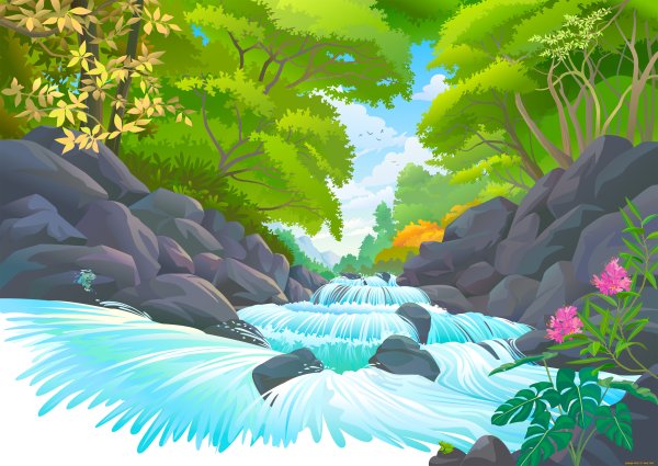 Крылов водопад и ручей