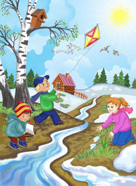 Рисование водопада для детей