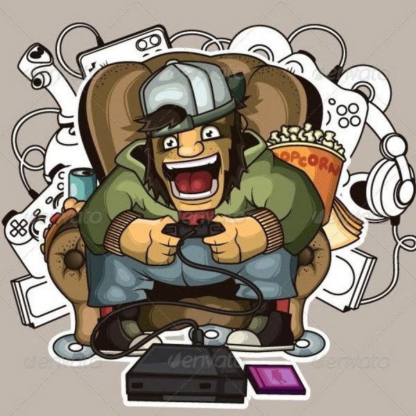 Геймер мультяшный