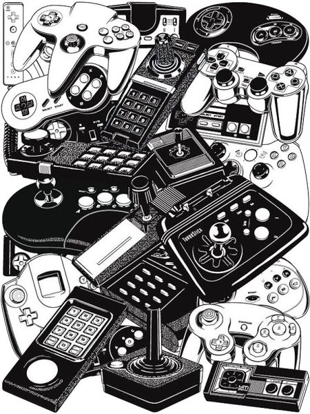 Ретро игровые приставки арт