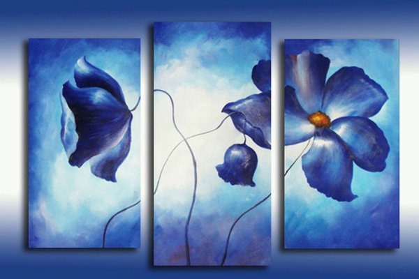 Триптих картины цветы