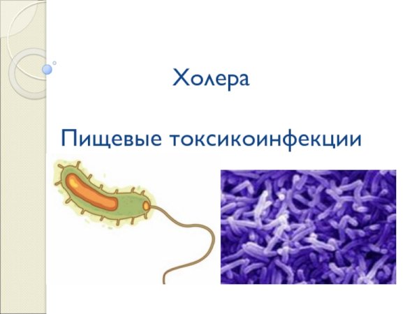Холера и пищевая токсикоинфекция