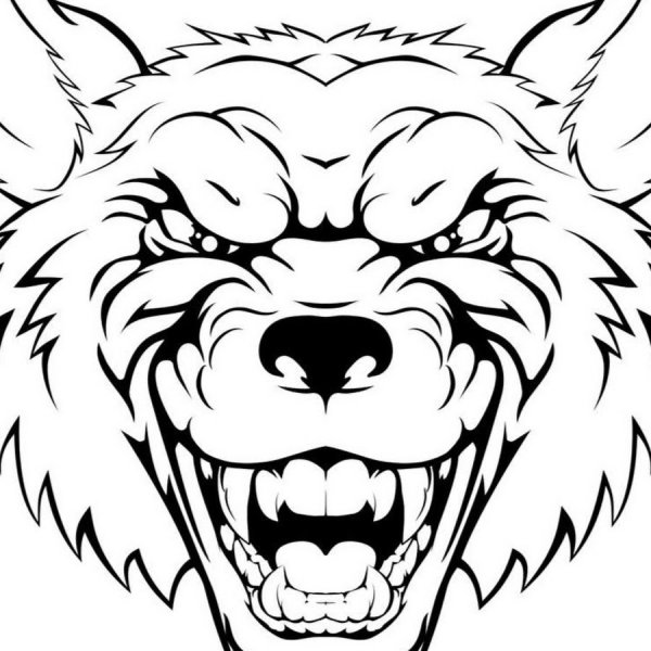 Оскал рисунок карандашом