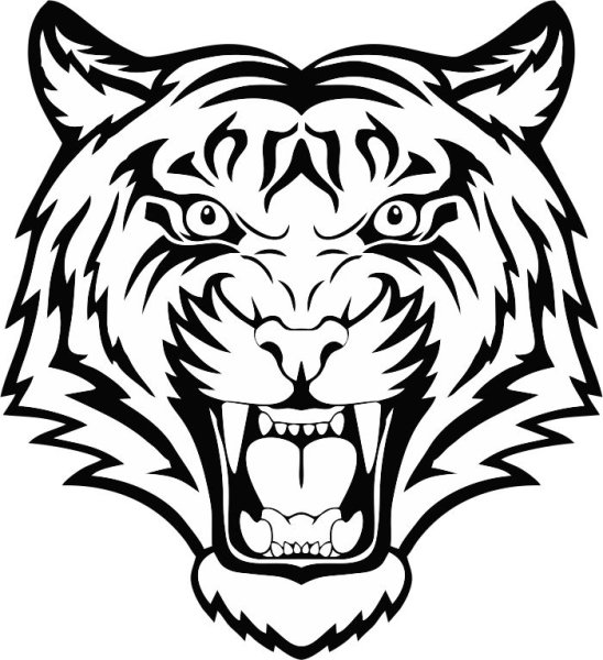 Тату звериный оскал