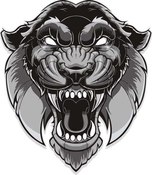 Оскал тигра тату