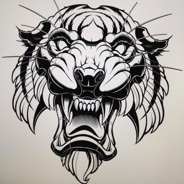 Китайский Лев эскиз