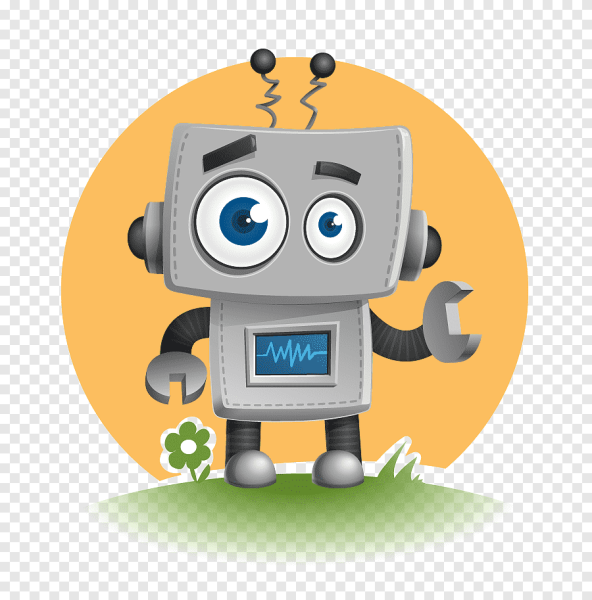 Робот на прозрачном фоне