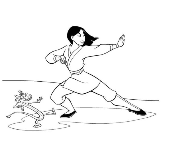 Раскраска карате девочка