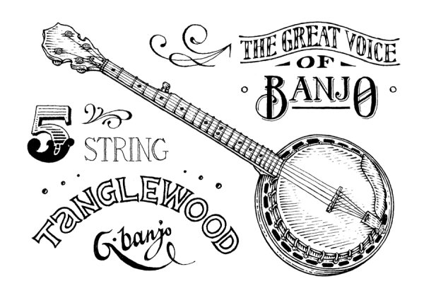 Банджо карандашом