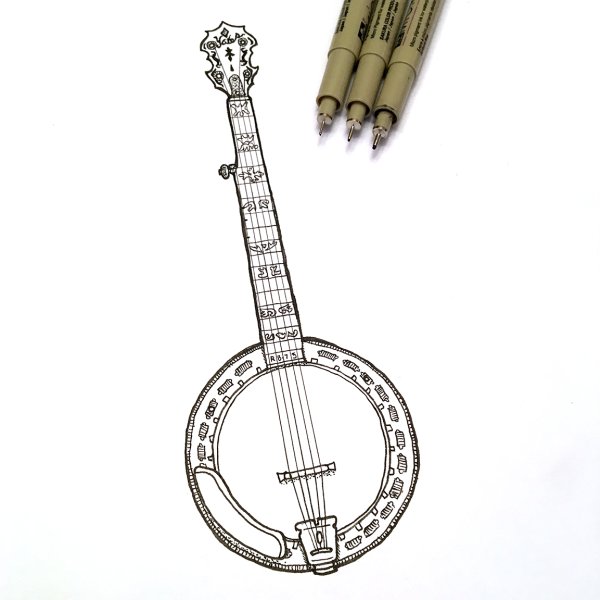 Банджо карандашом
