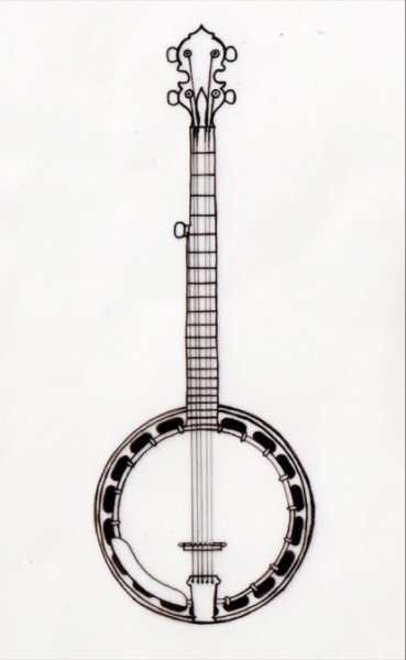 Банджо раскраска