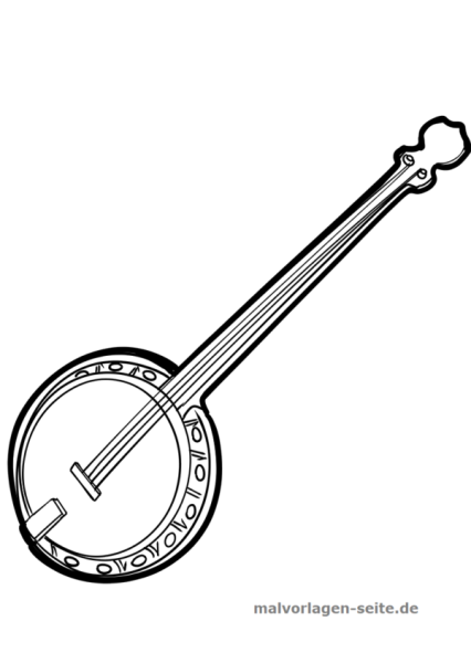 Банджо инструмент раскраска