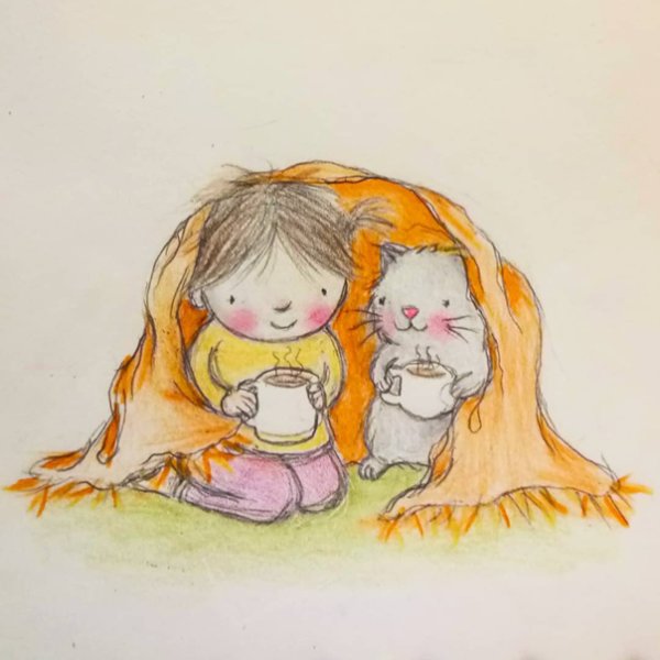 Теплые объятия иллюстрация