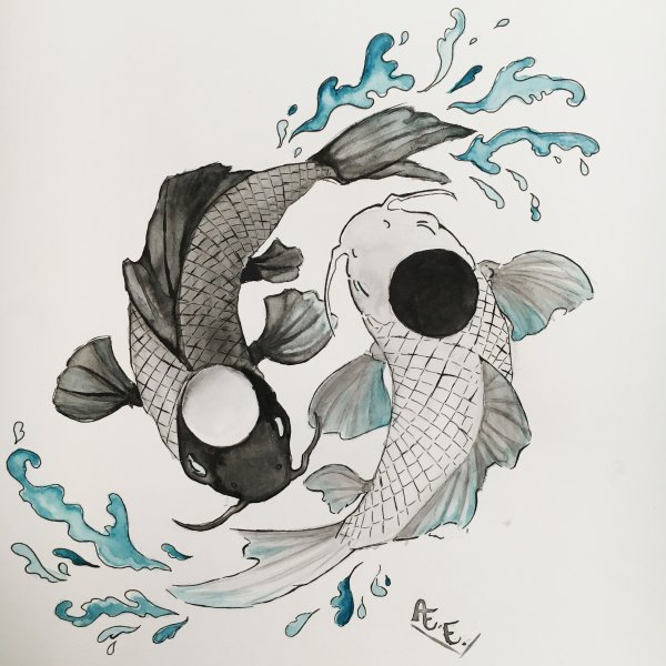 Карп Koi тату