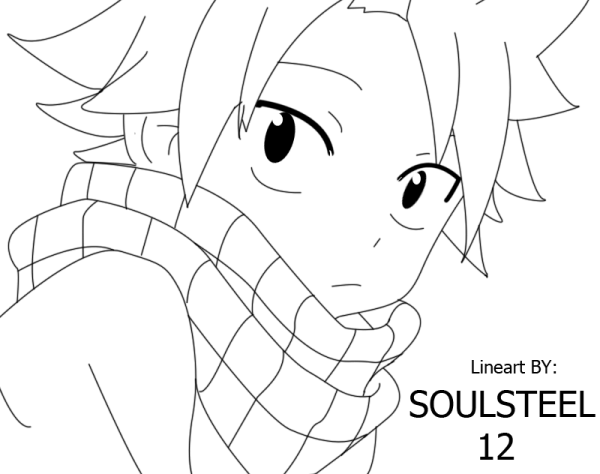 Раскраска Нацу из хвоста феи