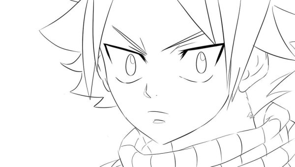 Аниме раскраска Нацу Драгнил