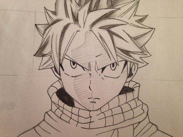 Хвост феи Нацу нарисовать